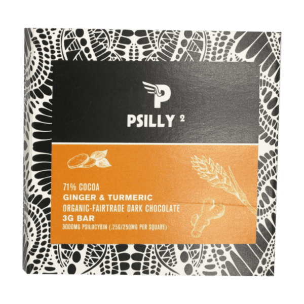 Psilly - Dark Chocolate Bar - Ginger & Turmeric | Shroom Delivery Toronto Canada